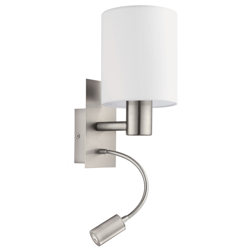 Eglo - LED Flexibilní svítidlo 1xE27/40W+LED/3,8W bílá
