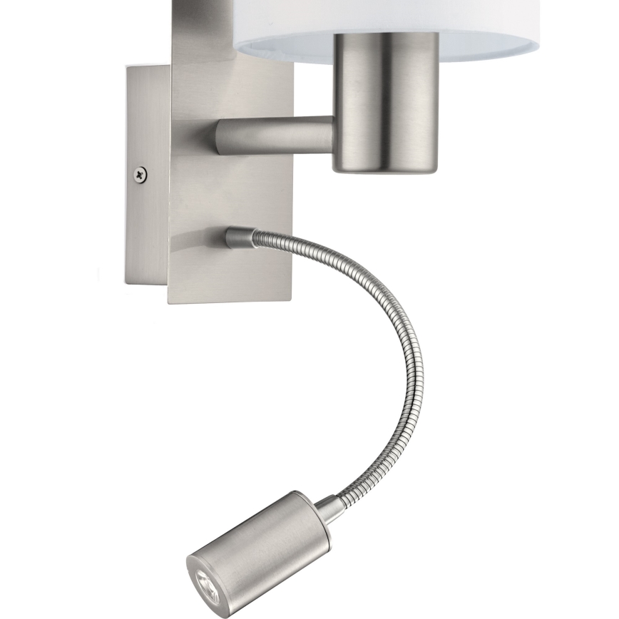 Eglo - LED Flexibilní svítidlo 1xE27/40W+LED/3,8W bílá