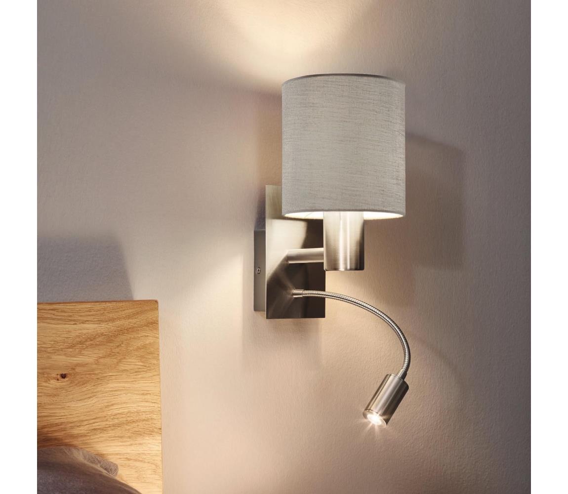 Eglo Eglo 96478 - LED Nástěnné svítidlo PASTERI 1xE27/40W+LED/3,5W béžová EG96478