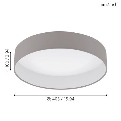 Eglo - LED Stmívatelné stropní svítidlo 1xLED/18W/230V