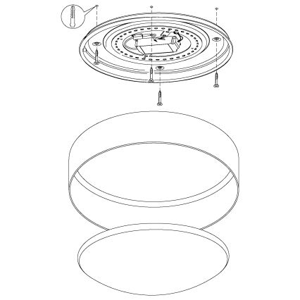 Eglo - LED Stmívatelné stropní svítidlo 1xLED/18W/230V