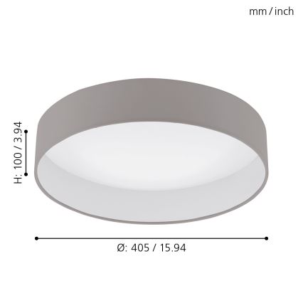 Eglo - LED Stmívatelné stropní svítidlo LED/18W/230V