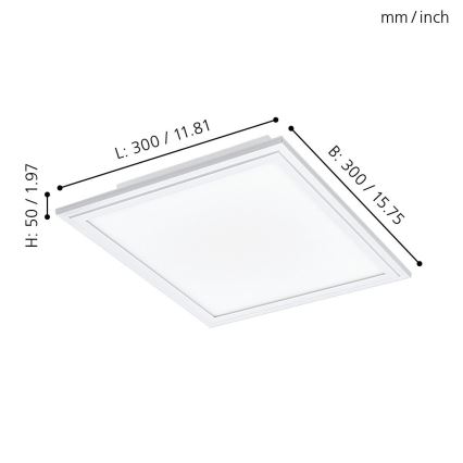 Eglo - LED RGBW Stmívatelné svítidlo SALOBRENA-C LED/16W + dálkové ovládání