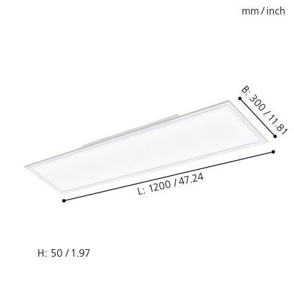 Eglo - LED RGBW Stmívatelné svítidlo SALOBRENA-C LED/31W + dálkové ovládání