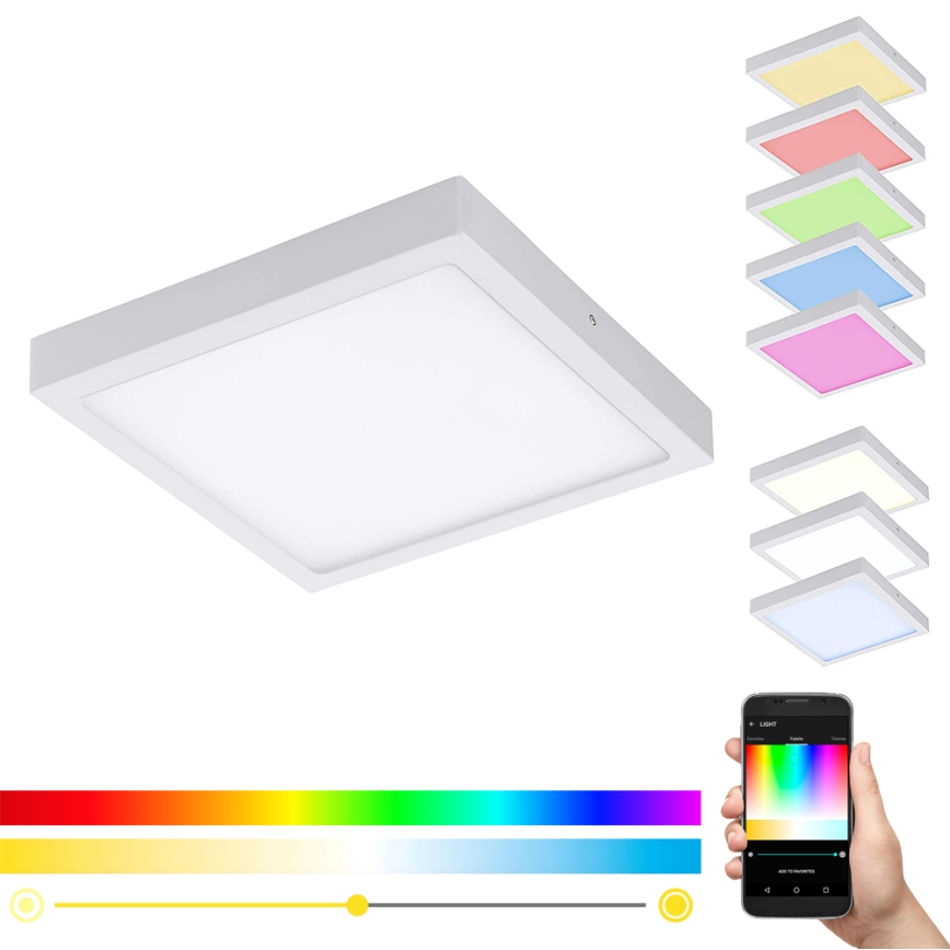 Eglo - LED RGBW Stmívatelné stropní svítidlo FUEVA-C LED/21W/230V