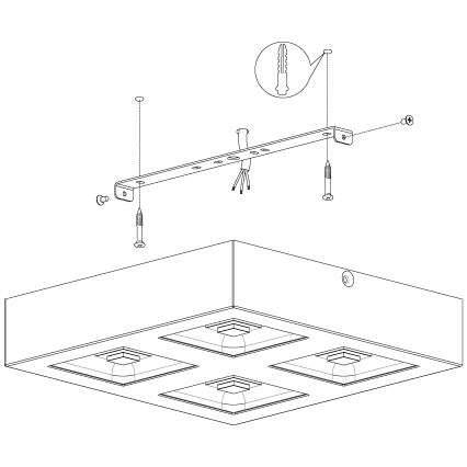 Eglo - LED Stropní svítidlo 4xLED/6,3W/230V