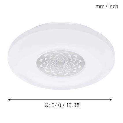 Eglo - LED RGBW Stmívatelné nástěnné stropní svítidlo CAPASSO-C LED/17W/230V