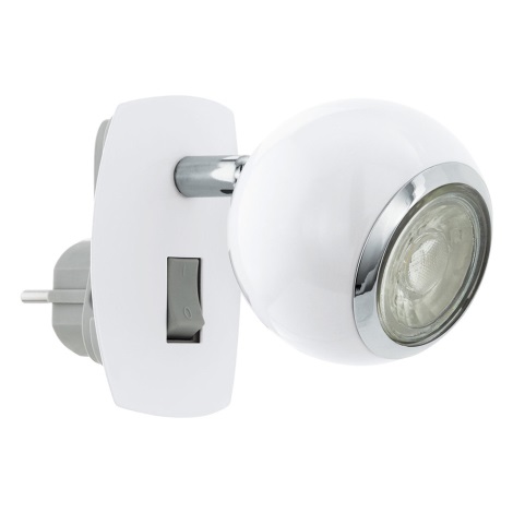 Eglo 96842 - LED Nástěnná lampa do zásuvky BIMEDA 1xGU10/3,3W/230V bílá