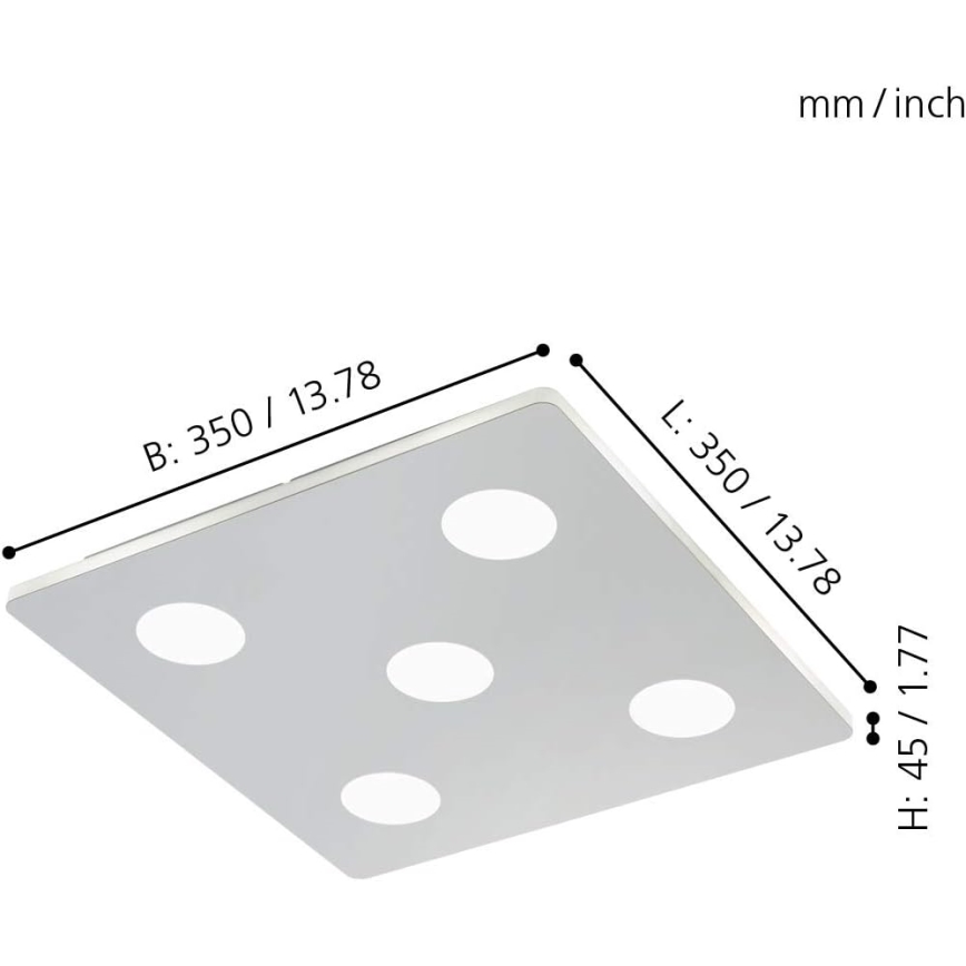 Eglo - LED Koupelnové stropní svítidlo 5xLED/4,5W/230V IP44