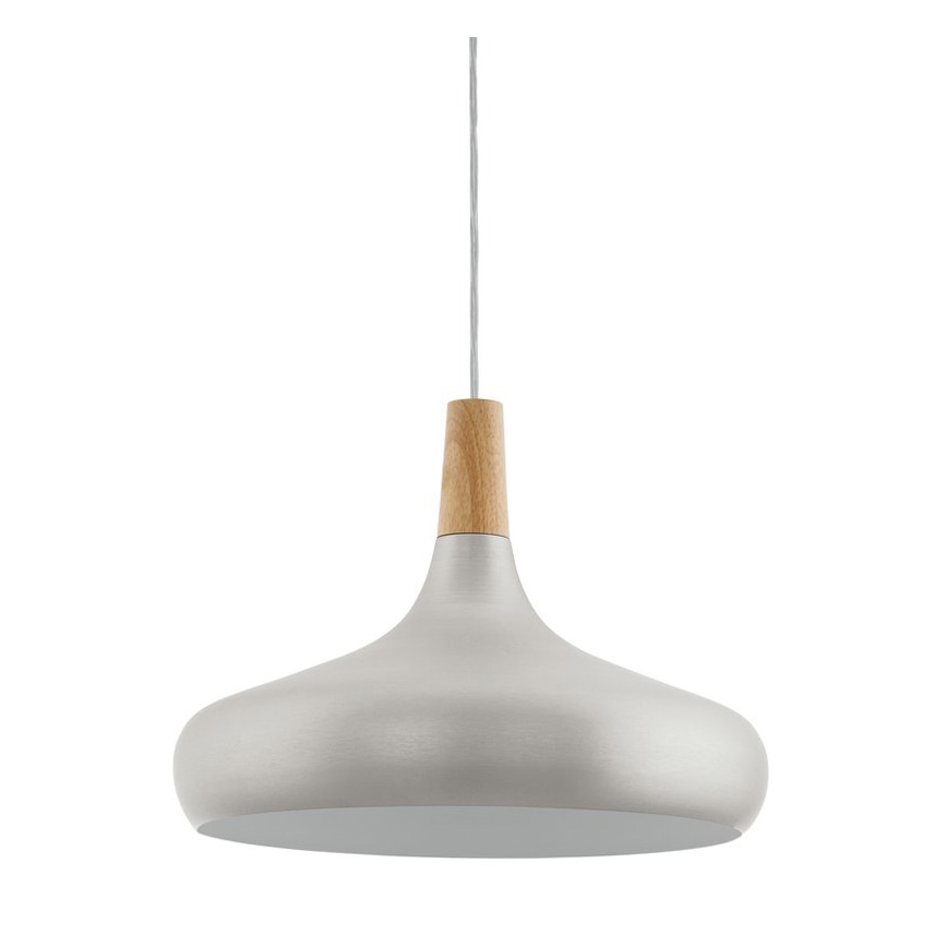 Eglo - Závěsné svítidlo 1xE27/60W/230V pr. 40 cm stříbrná