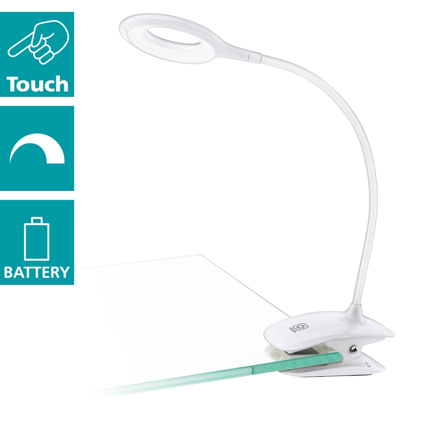 Eglo - LED Stmívatelná lampa s klipem 1xLED/3W/5V 500 mAh bílá