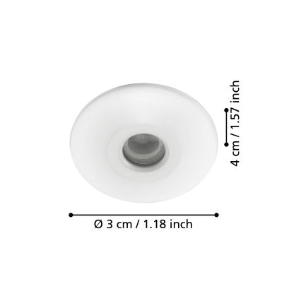 Eglo - LED Koupelnové podhledové svítidlo 3xLED/1W/230V IP44