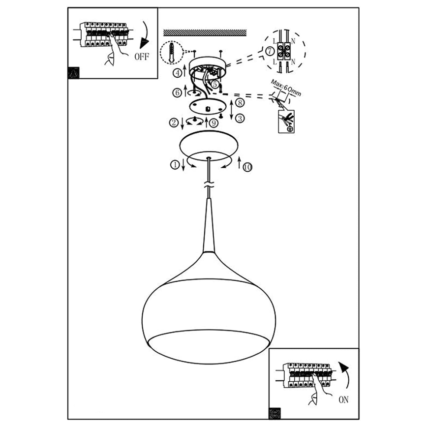 Eglo 97087 - LED RGBW Stmívatelné závěsné svítidlo COMBA-C LED/18W/230V