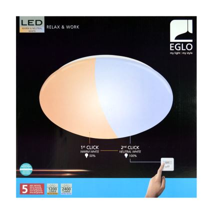 Eglo 97105 - LED Stropní svítidlo GIRON-RW 1xLED/24W/230V 2700K-4000K