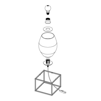 Eglo - Stolní lampa 1xE27/40W/230V