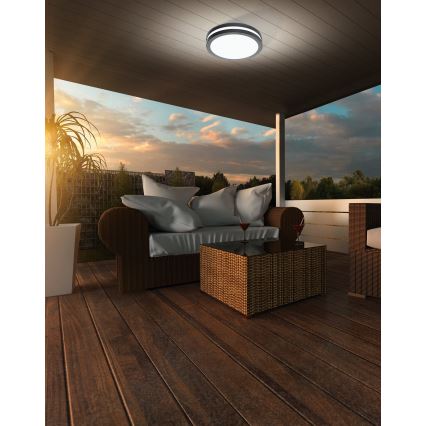 Eglo - LED Stmívatelné koupelnové stropní svítidlo LOCANA-C LED/14W/230V Bluetooth IP44 antracit