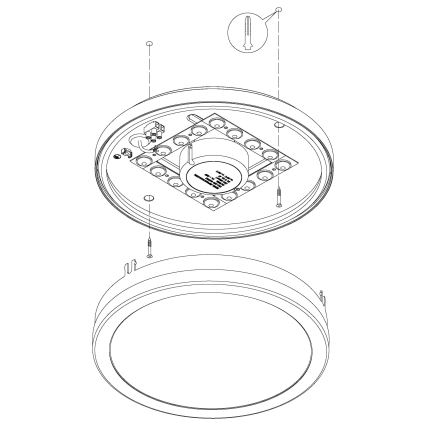 Eglo - LED Stmívatelné koupelnové stropní svítidlo LOCANA-C LED/14W/230V Bluetooth IP44