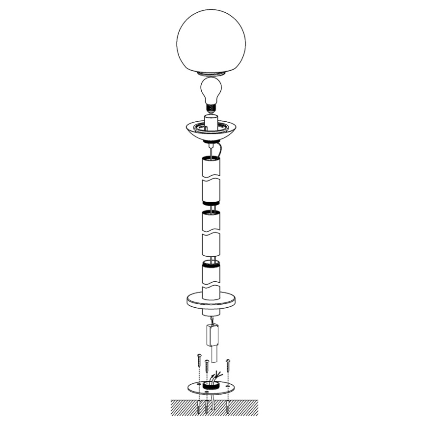 Eglo - LED Stmívatelná venkovní lampa NISIA-C 1xE27/9W/230V 980 mm IP44