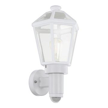 Eglo 97256 - Venkovní nástěnné svítidlo se senzorem MONSELICE 1xE27/28W/230V IP44