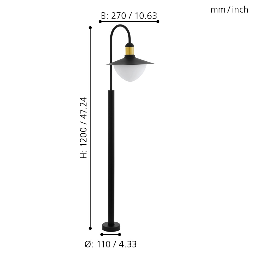 Eglo - Venkovní lampa 1xE27/60W/230V IP44
