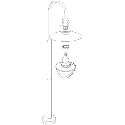 Eglo - Venkovní lampa 1xE27/60W/230V IP44