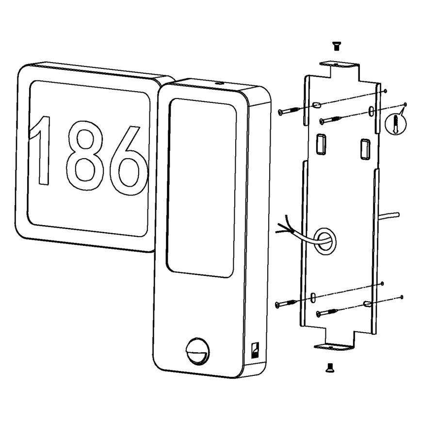 Eglo - LED Venkovní nástěnné svítidlo 2xLED/2,7W + LED/3,6W/230V IP44