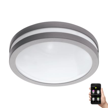 Eglo - LED Stmívatelné koupelnové stropní svítidlo LOCANA-C LED/14W stříbrná IP44