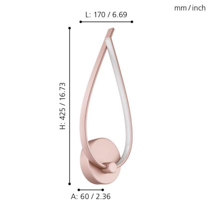 Eglo - LED Nástěnné svítidlo LED/11W/230V
