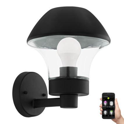 Eglo 97446 - LED Stmívatelné venkovní nástěnné svítidlo VERLUCCA-C 1xE27/9W/230V IP44 Bluetooth