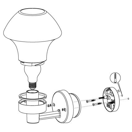 Eglo 97446 - LED Stmívatelné venkovní nástěnné svítidlo VERLUCCA-C 1xE27/9W/230V IP44 Bluetooth