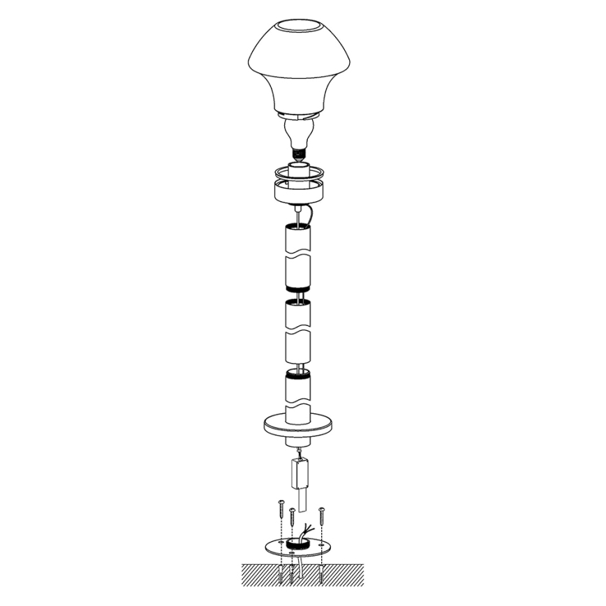 Eglo 97447 - LED Stmívatelná venkovní lampa VERLUCCA-C 1xE27/9W/230V IP44 Bluetooth