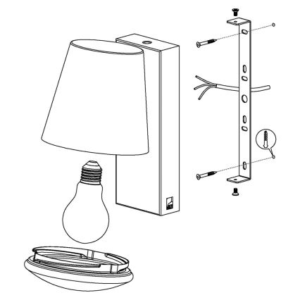 Eglo - LED Stmívatelné venkovní nástěnné svítidlo CALDIERO-C 1xE27/9W/230V IP44