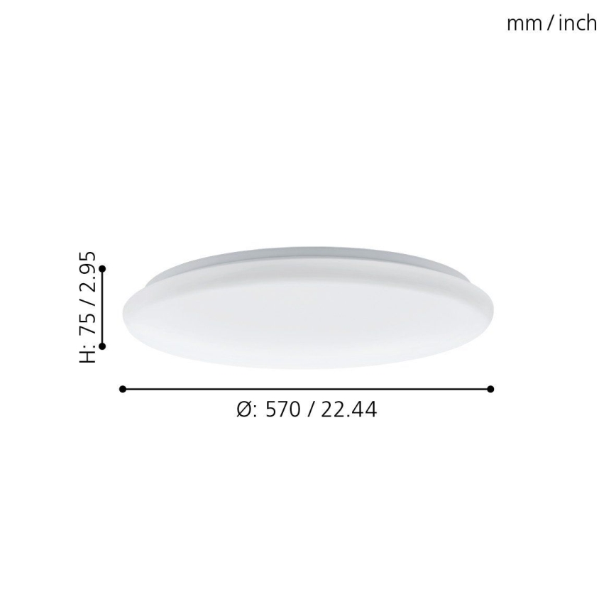 Eglo - LED Stmívatelné stropní svítidlo LED/40W/230V + dálkové ovládání