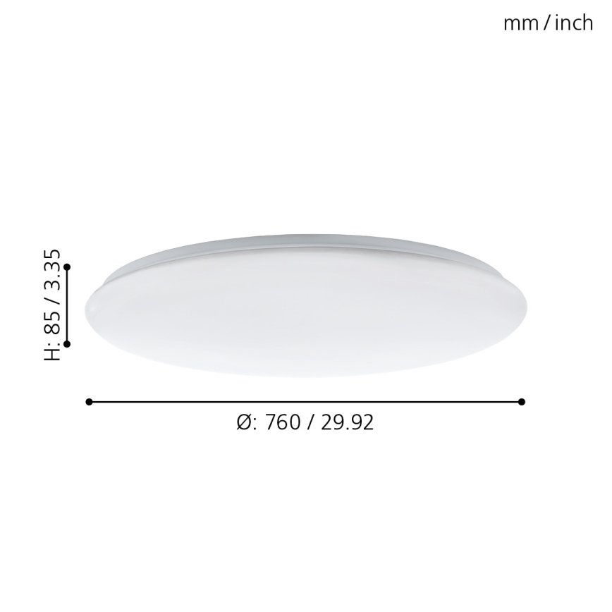 Eglo - LED Stmívatelné stropní svítidlo LED/60W/230V + dálkové ovládání