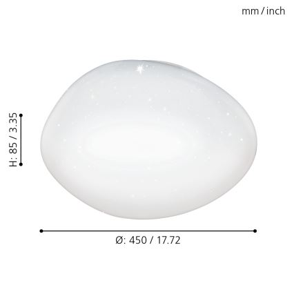 Eglo - LED Stmívatelné stropní svítidlo LED/21W/230V + dálkové ovládání