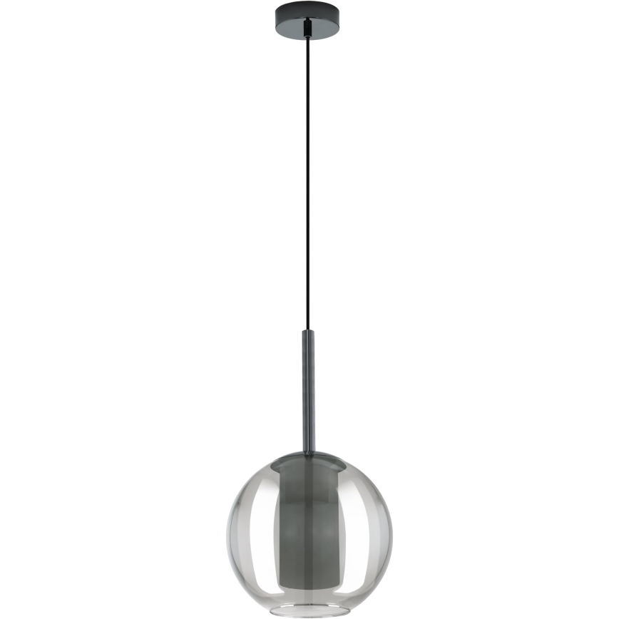 Eglo 97633 - Lustr na lanku TINDARI 1xE27/60W/230V kouřová černá