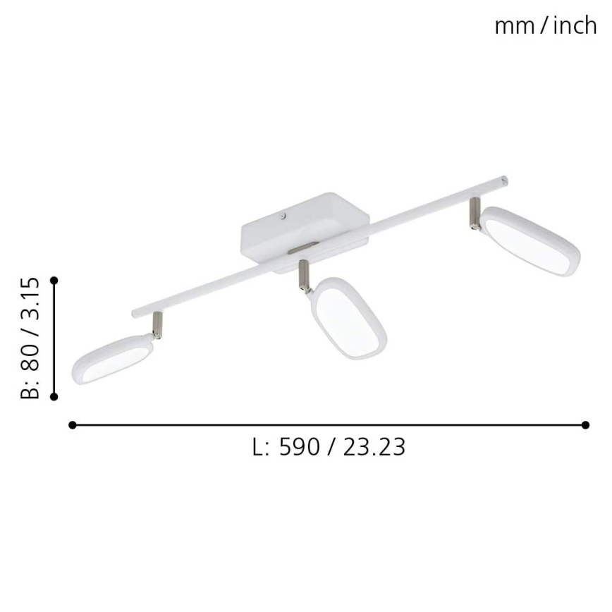 Eglo - LED RGB Bodové svítidlo PALOMBARE-C 3xLED/5W/230V