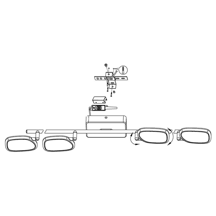 Eglo 97694 - LED RGB Bodové svítidlo PALOMBARE-C 4xLED/5W/230V