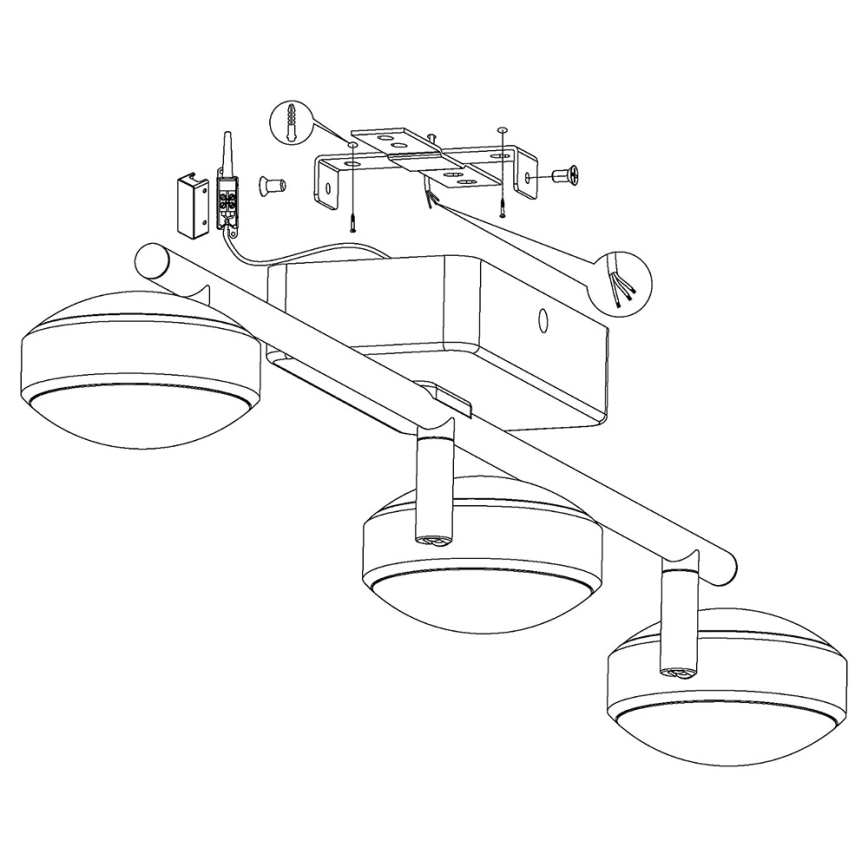 Eglo - LED RGB Bodové svítidlo CORROPOLI-C 3xLED/5W/230V