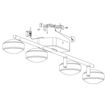 Eglo - LED RGB Stmívatelné bodové svítidlo CORROPOLI-C 4xLED/5W/230V