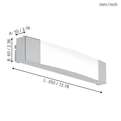 Eglo - LED Koupelnové zrcadlové svítidlo LED/8,3W/230V IP44