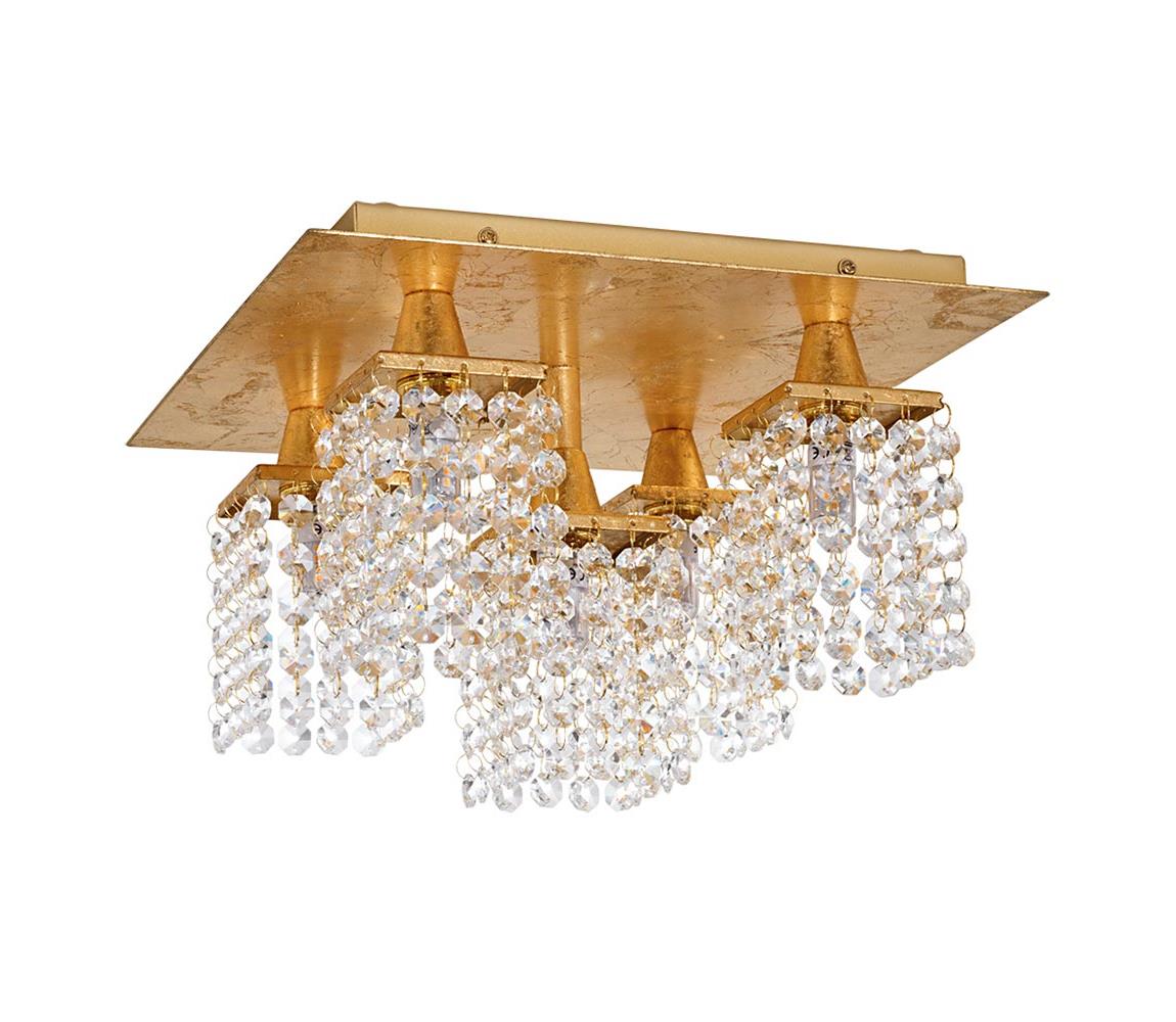 Eglo Eglo 97721 - LED Křišťálový přisazený lustr PYTON GOLD 5xG9/3W/230V EG97721