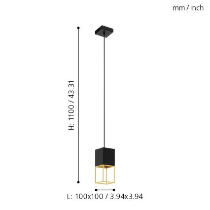 Eglo - LED Lustr na lanku 1xGU10/5W/230V
