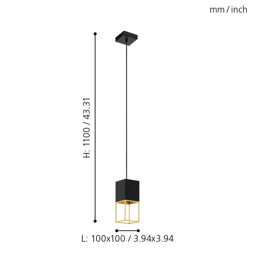 Eglo - LED Lustr na lanku 1xGU10/5W/230V