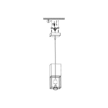Eglo - LED Lustr na lanku 1xGU10/5W/230V