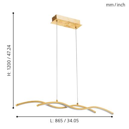 Eglo - LED Lustr na lanku 2xLED/8,5W/230V