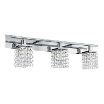 Eglo 97748 - LED Křišťálové koupelnové nástěnné svítidlo AREQUITO 3xG9/3W/230V IP44