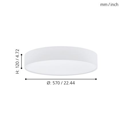 Eglo - LED Stmívatelné stropní svítidlo LED/40W/230V + dálkové ovládání 