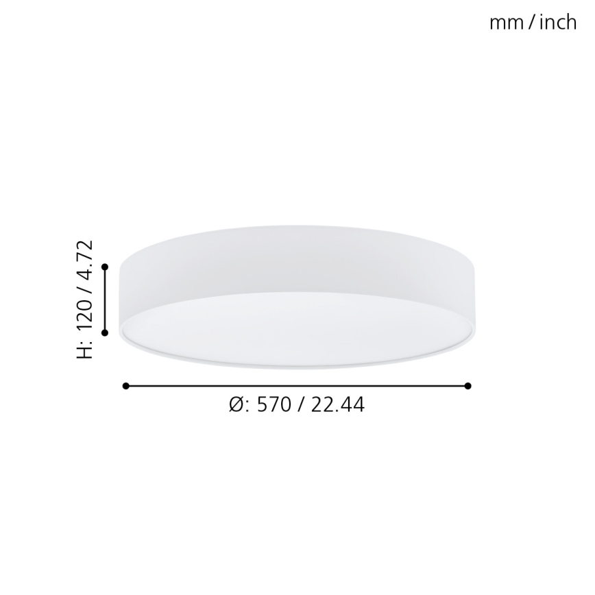 Eglo - LED Stmívatelné stropní svítidlo LED/40W/230V + dálkové ovládání 