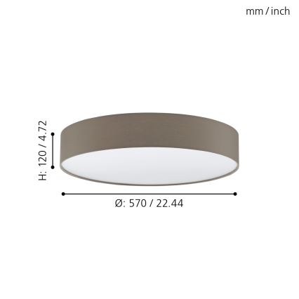 Eglo - LED Stmívatelné stropní svítidlo LED/40W/230V + dálkové ovládání